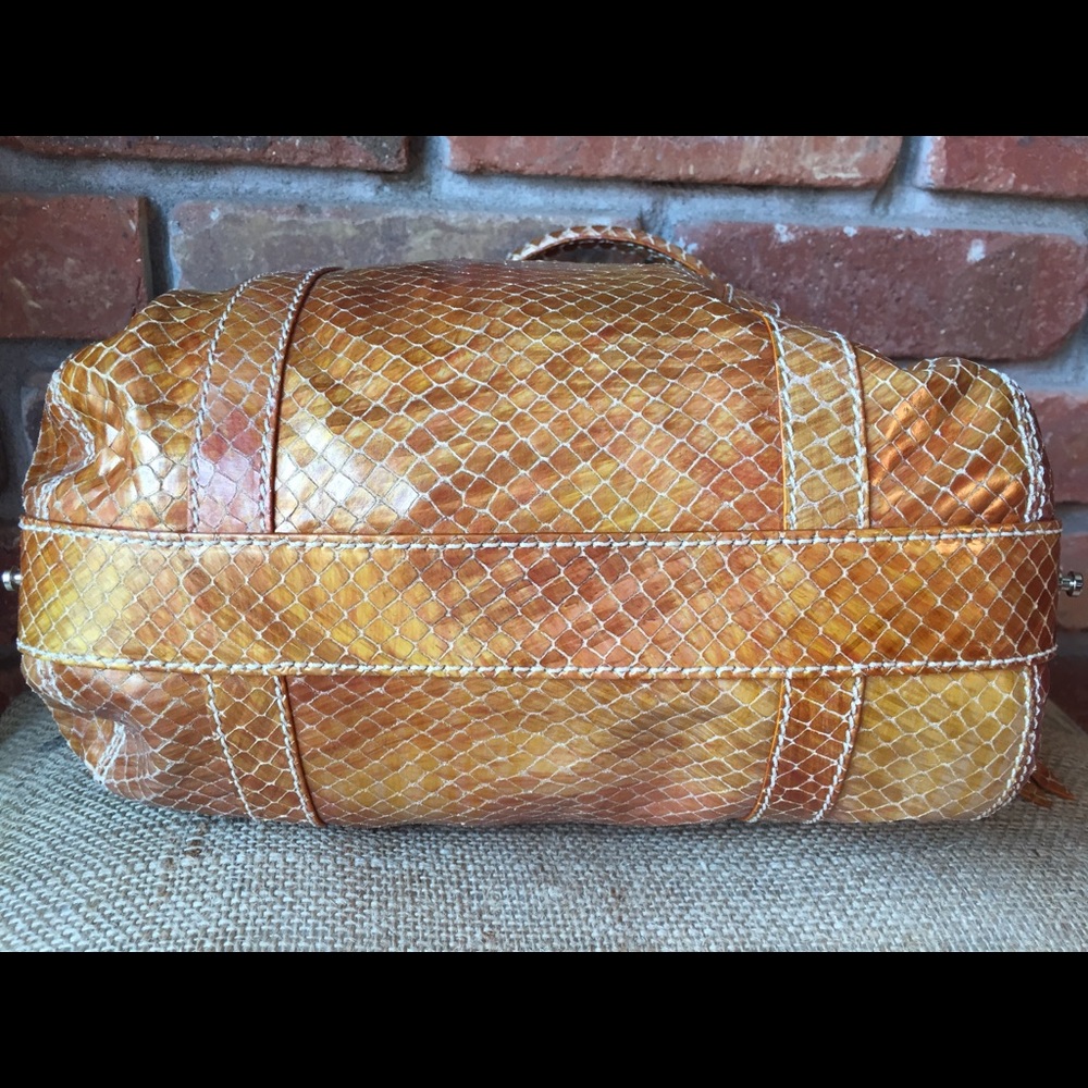 Francesco Biasia Orange Leather Purse - Picture 5 of 8